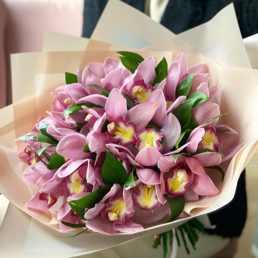 Букет с розовой орхидеей - фото 2