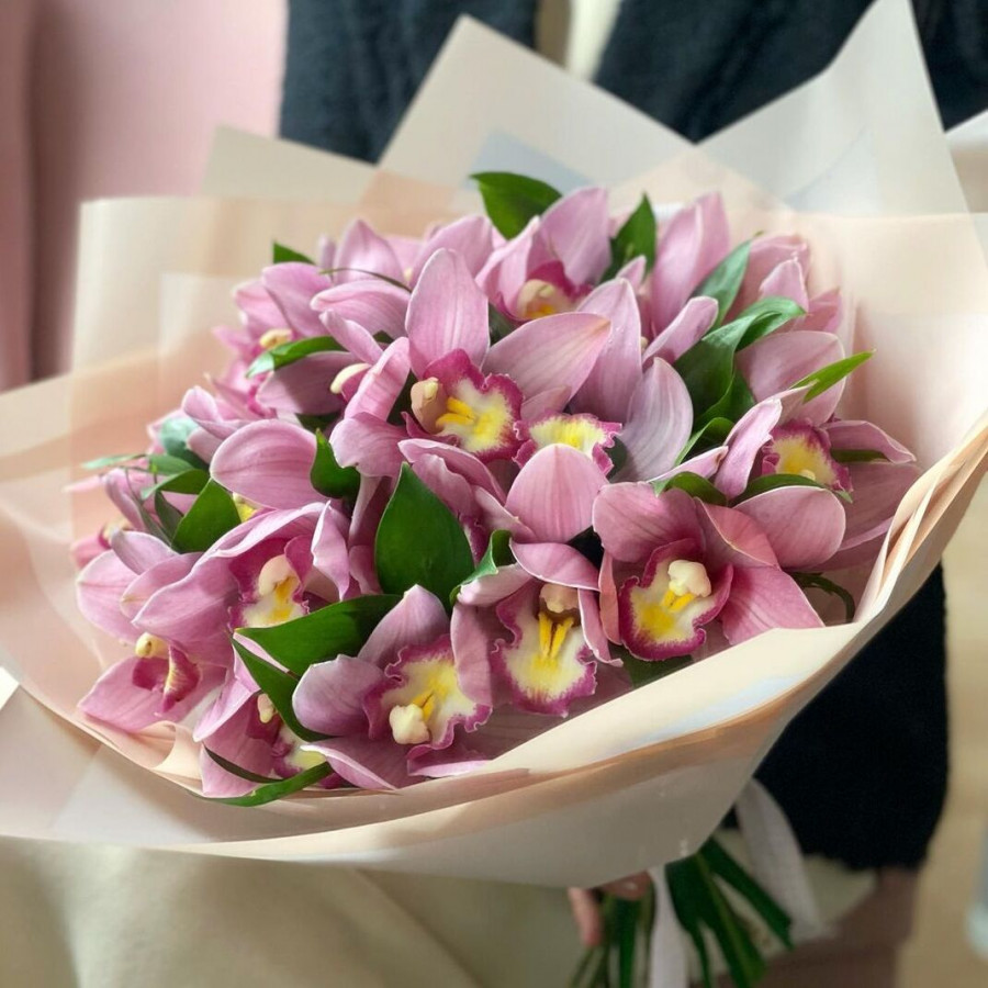 Букет с розовой орхидеей - фото 3