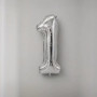 Шар-цифра серебряный с гелием
